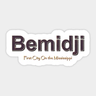 Bemidji Grunge Text Sticker